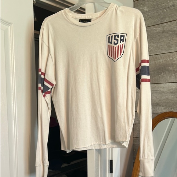 We The Free Cream Long Sleeve Crop Top - Picture 1 of 3